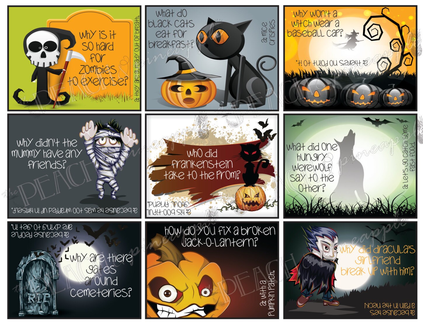 HALLOWEEN LUNCHBOX JOKES Printable Halloween Lunchbox Cards for Kids