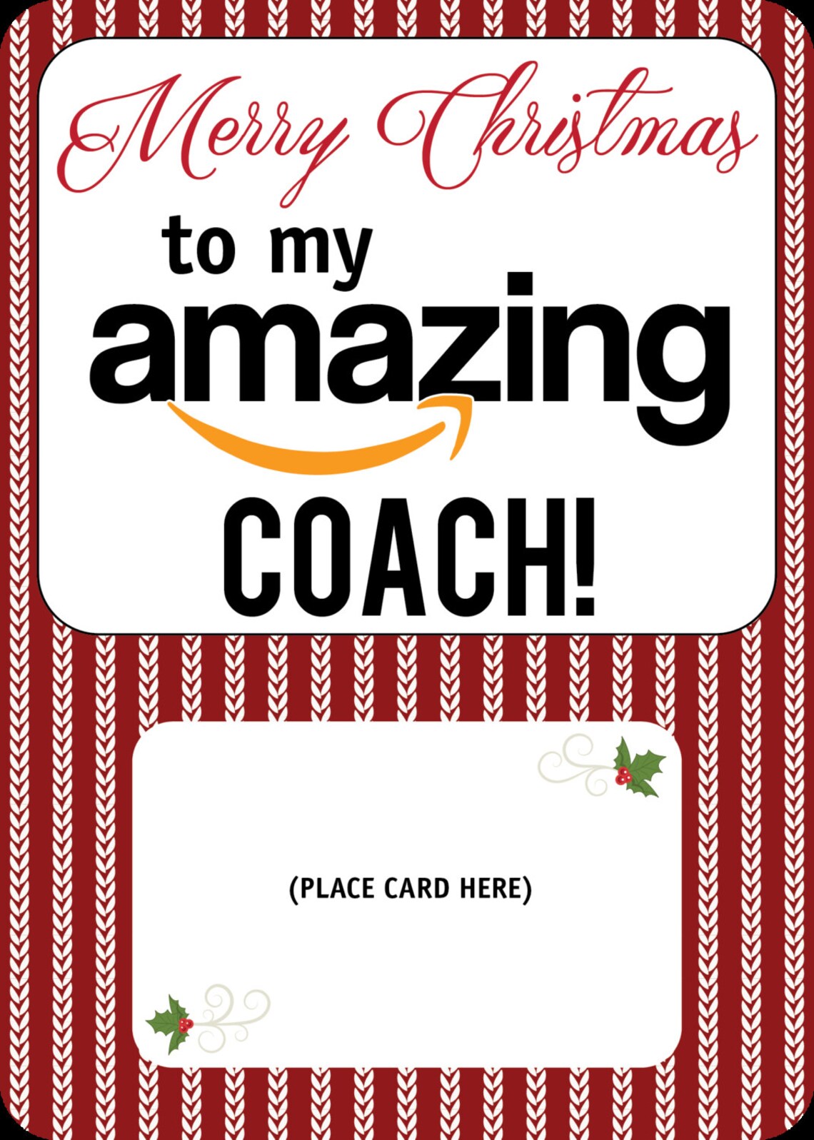 Amazon GIFT CARD HOLDER, Printable, Editable, Gift Card Holder, Teacher Appreciation Gift