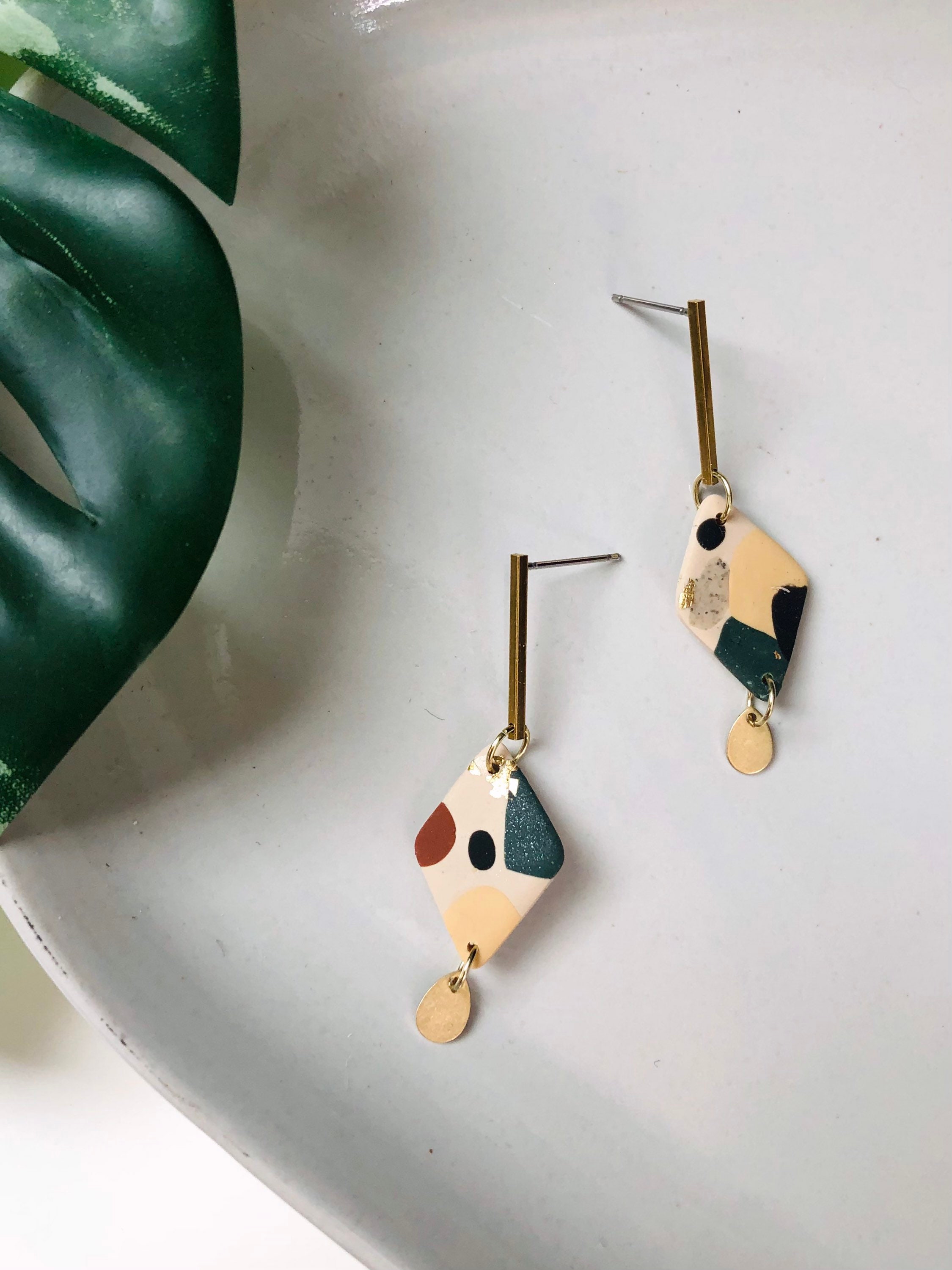 POLYMER CLAY // super lightweight // hypoallergenic and nickel free // statement earring