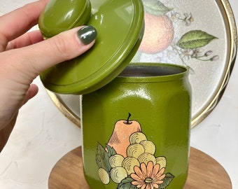 Vintage green canister