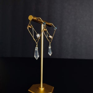 Handmade geometric wire wrapped earrings | Constellation Collection