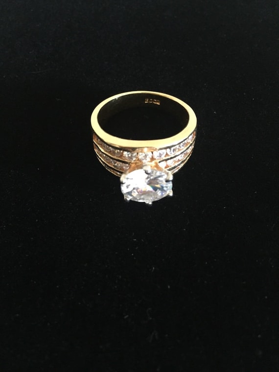 Edco Gold Toned Cocktail Ring