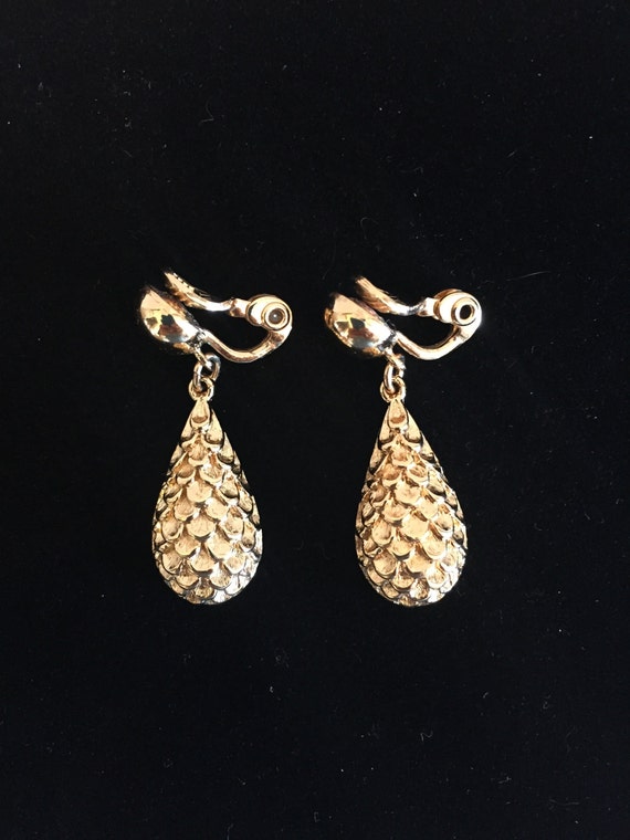 Monet Pinecone Clip-On Earrings