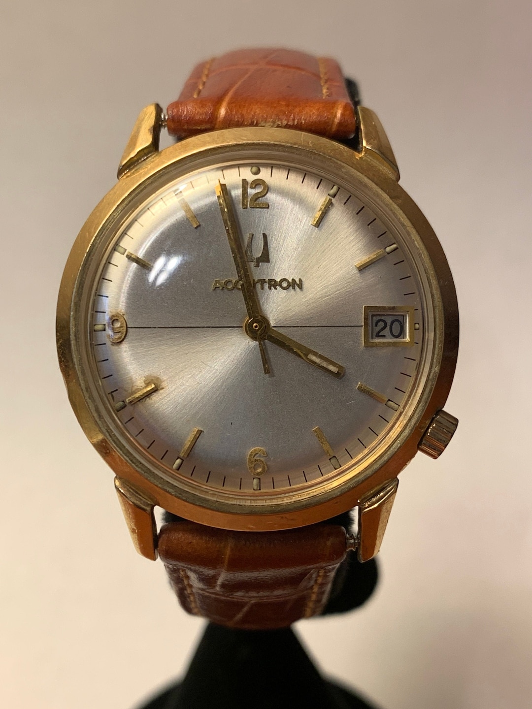 Montre Bulova Accutron 1972 En Or 14KT - Révisée, Pile Neuve, Fonctionne Parfaitement