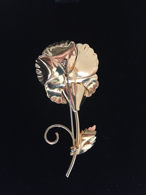 Botticelli Yellow Enamel Poppy Flower Brooch - image 2