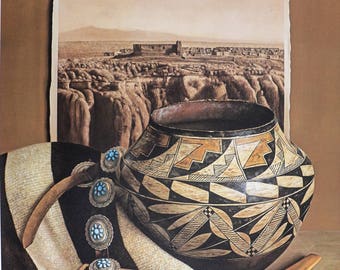 Acoma by William Acheff, Signed Limited Edition Print, with Certificate of Authenticity 22x26" - Western Art - The Connally Collection