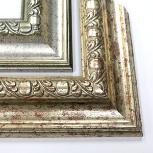 Antique Silver and Champagne With Plum Undertones Picture Frame