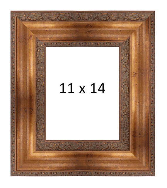 11x14 Picture Frame with Mat for 8x10 Pictures, Antique 11x14, 1-Pack  Bronze
