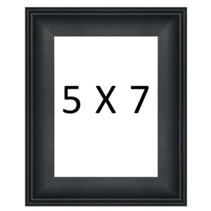 Polished Black Minimalistic Picture Frame 5x7, 8x10, 8.5x11, 10x10, 11x14, 16x20, Traditional, Wood, Home Decor image 3