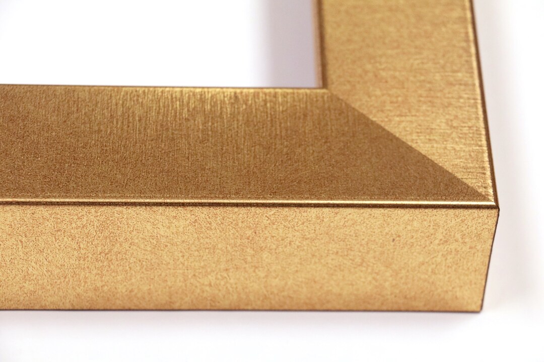 Brushed Gold Picture Frame 5x7,8x10,8.5x11,10x10, 11x14, 16x20, Custom