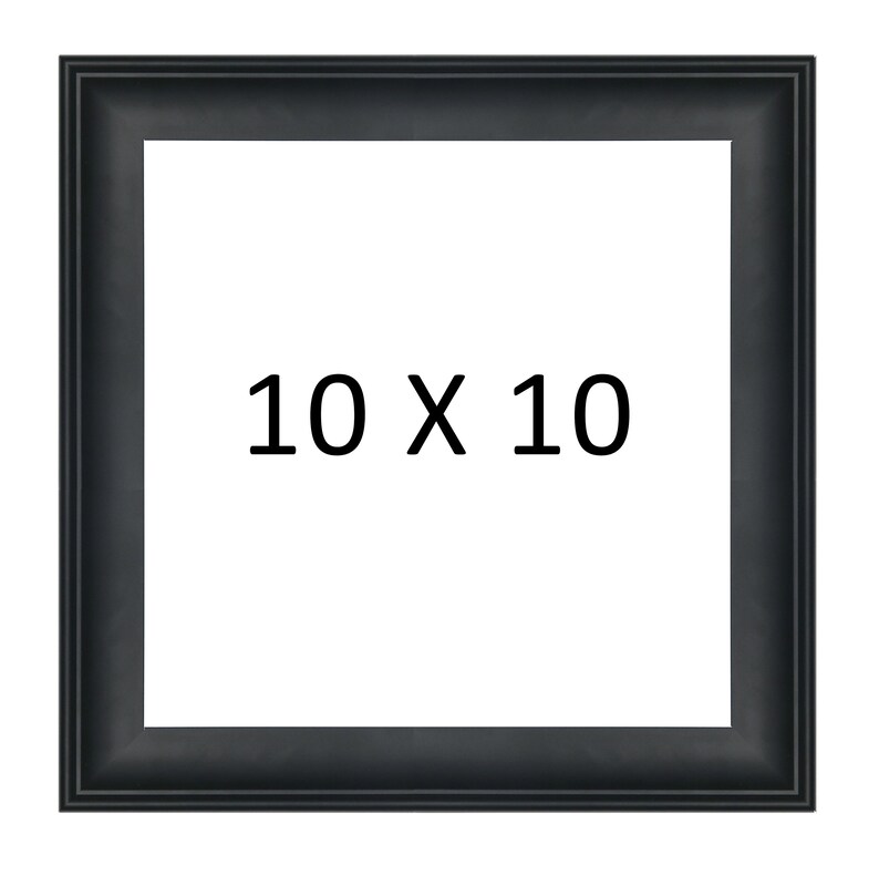 Polished Black Minimalistic Picture Frame 5x7, 8x10, 8.5x11, 10x10, 11x14, 16x20, Traditional, Wood, Home Decor image 5