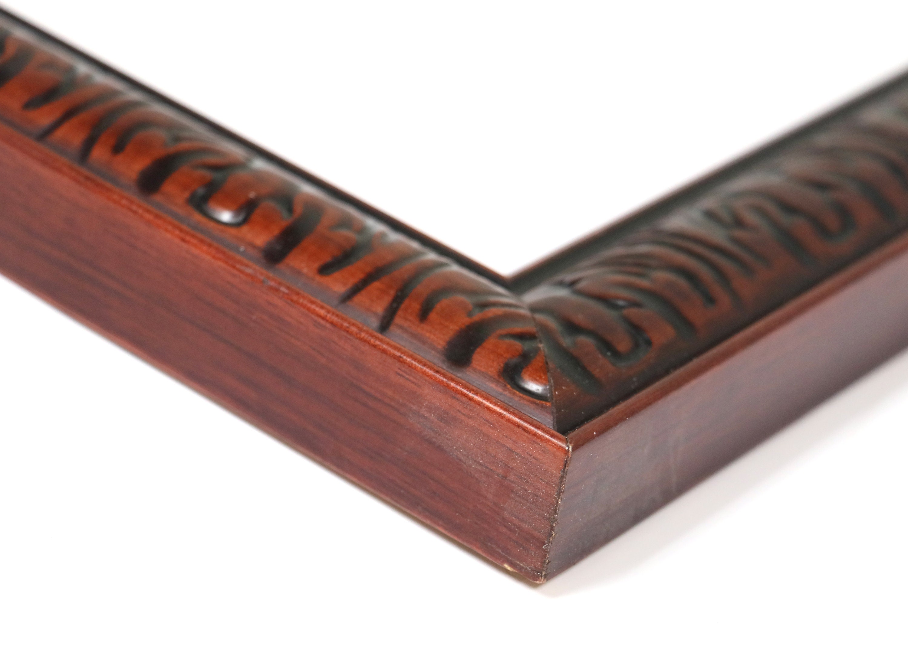 Carved Mahogany Oriental Inspired Picture Frame 5x7 Etsy