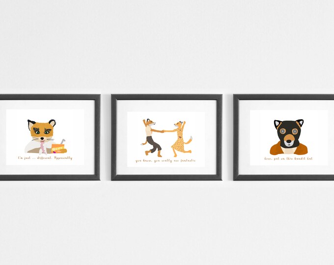 Fantastic Mr Fox - Pack of Three Art Prints - Etsy