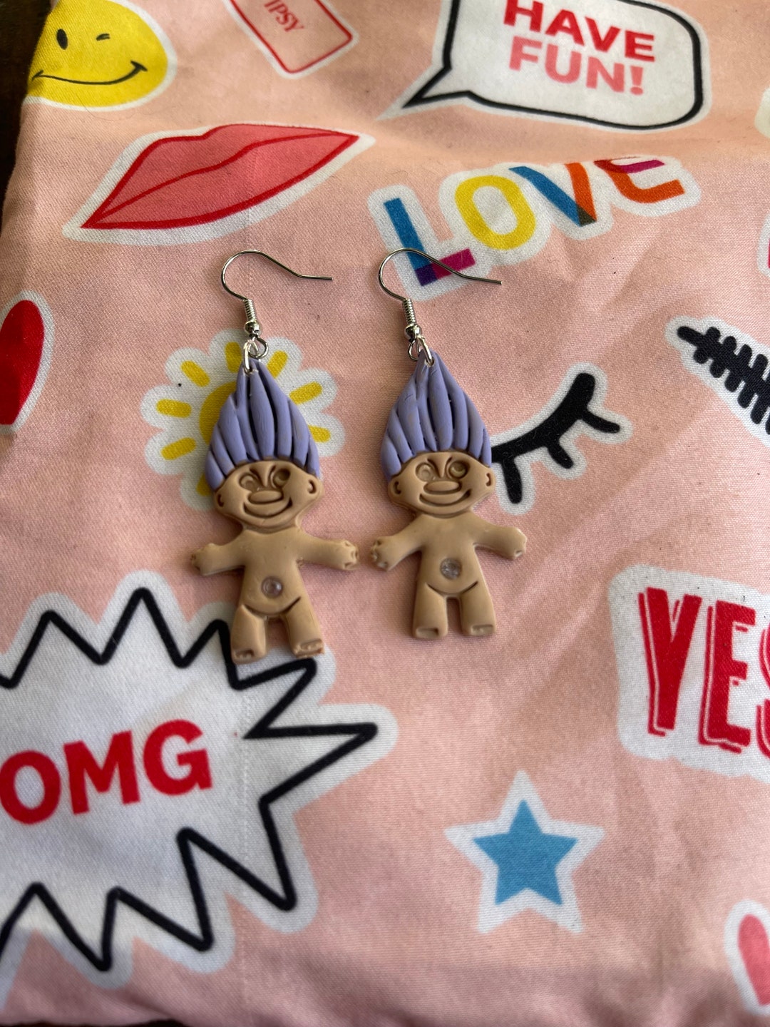 Purple Troll Earrings - Etsy Australia