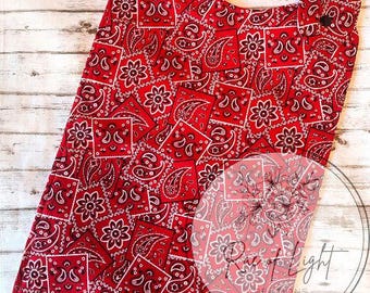 Special Needs Bib for big kids to adults, FREE SHIPPING, Red Bandana Style