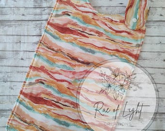 LONG Desert Dune Wavy Special Needs Bib for big kids, youth and teens