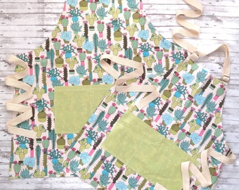 Cactus Succulent Plant Apron mommy/Daddy/toddler/youth or SET