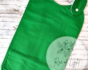 St Patrick's Day Clover Toss Special Needs Bib for big kids, youth and teens