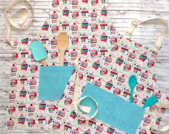 Mommy/Daddy/Grandma/Grandpa and Me Matching Apron Set