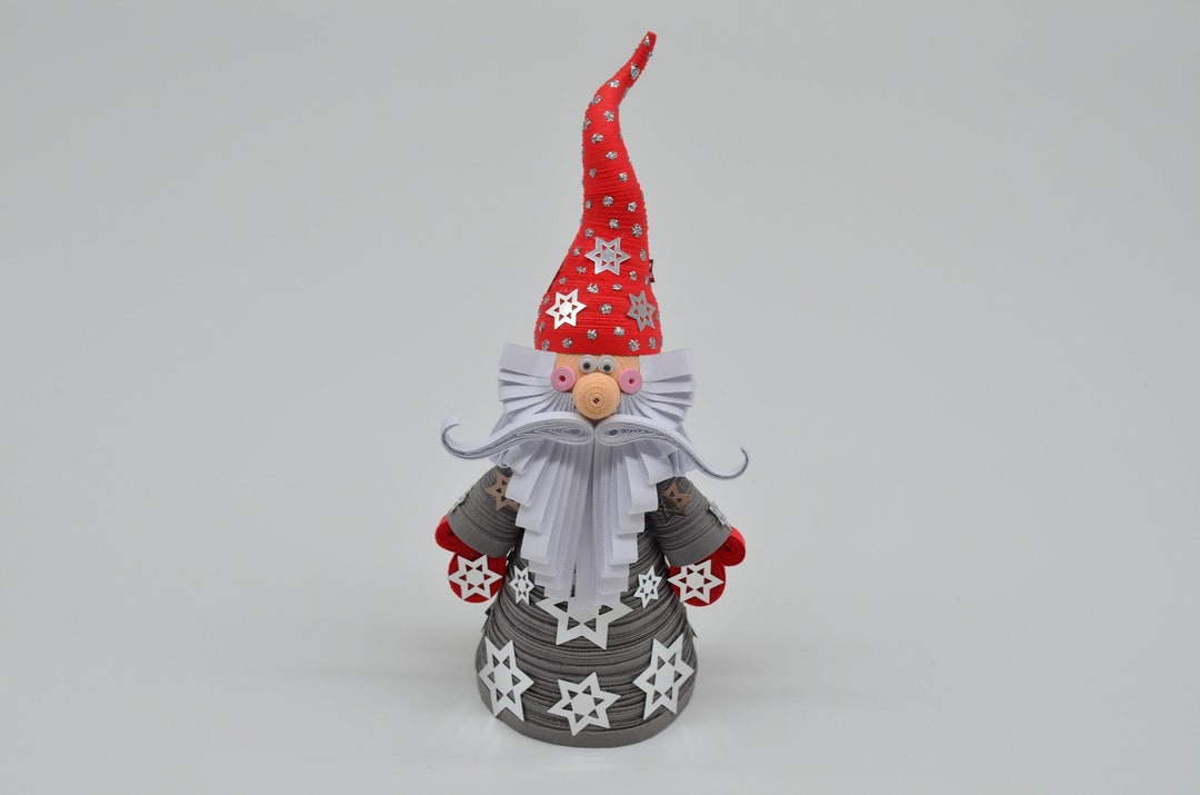 3D Quilled Handmade Gnome Quilling Christmas Gnome Decor 3D Etsy