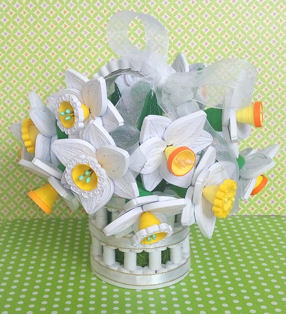 Quilling Daffodils Bouquet