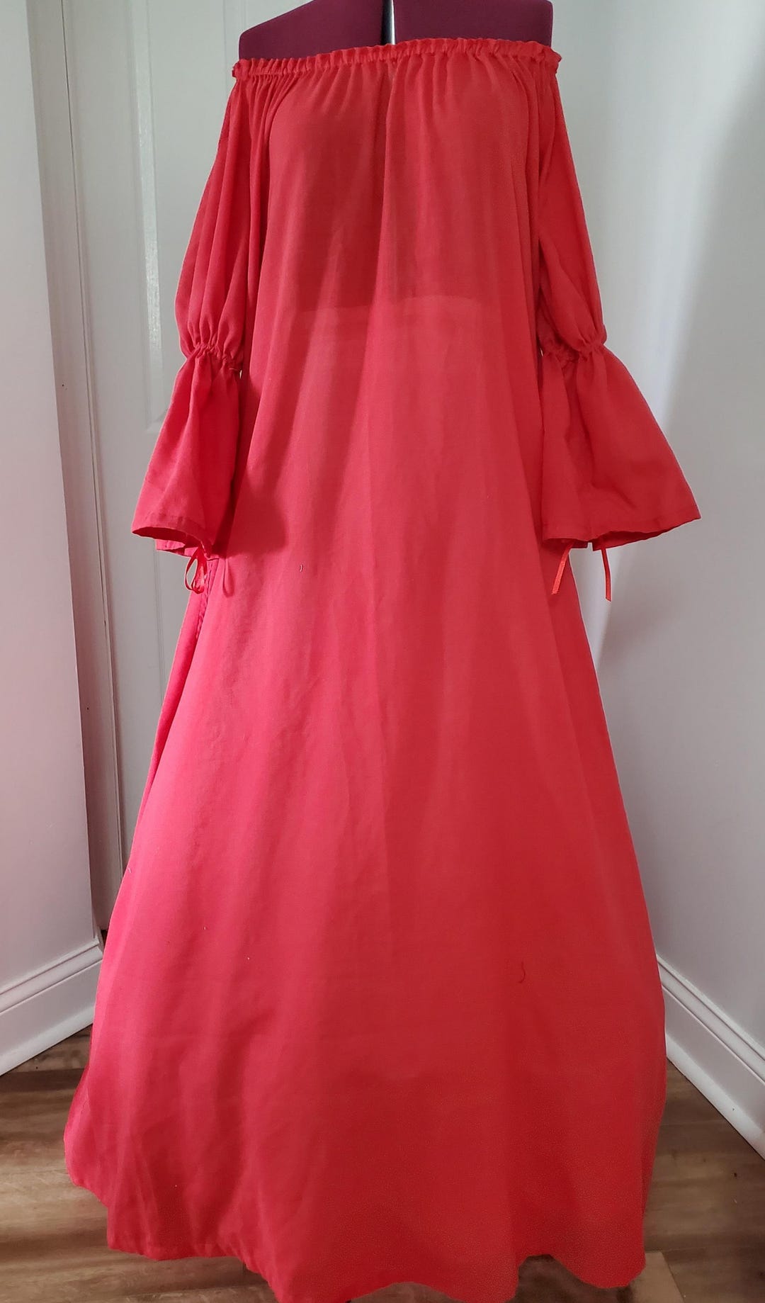 Renaissance Lady's Full-length Chemise / Underdress - Red - Etsy