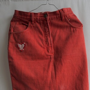 Voi jeans red denim skirt cheap