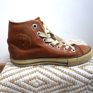 Converse brown leather boots cheap