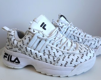 Zapatillas deportivas FILA estilo "dad sneakers" vintage: Zapatillas de piel - Talla US 9.5 / UK 8