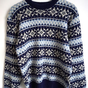 Vintage Norwegian Sweater / Norway wool / Women / Men / Icelandic / M Nordic / Scandinavian / Pullover Cardigan / Winter Jumper Pullover Top