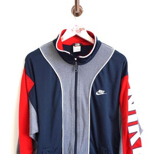 Vintage NIKE Jacket / Mens / Womens / L / Tracksuit / Track Top Sweatshirt Activewear / Sportswear / Windbreaker Sweater Red Jumper / Sweat