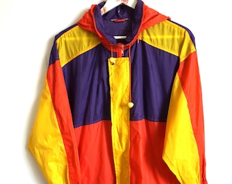 Vintage Raincoat / Rain coat / Windbreaker / Small / S / Outwear / Activewear / Jacket / Track / Purple / Hood / Shell / Cover / Parka