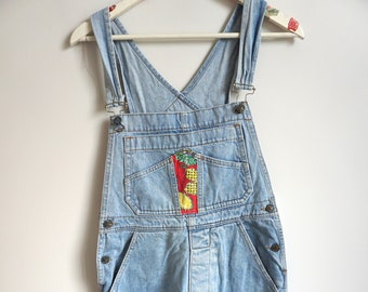 Vintage Denim Overall / Overalls / Onepiece / One Piece / L / M / Romper / Jumpsuit / Pregnancy Jeans / Dungaree / Dungarees / Acid Wash