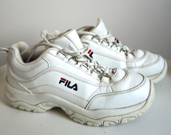 Vintage FILA Dad Sneakers, White Ugly Shoes (US 8 / EUR 39)