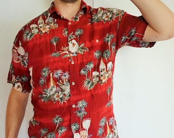 Mens Hawaiian Shirt /“Beer /& BBQ/“ 100/% Cotton Black Barbecue M 6XL