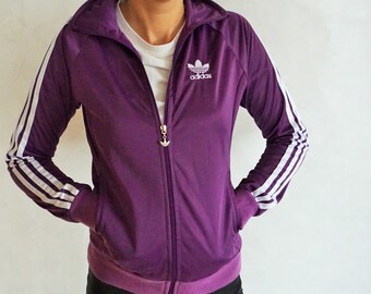 purple adidas jacket womens