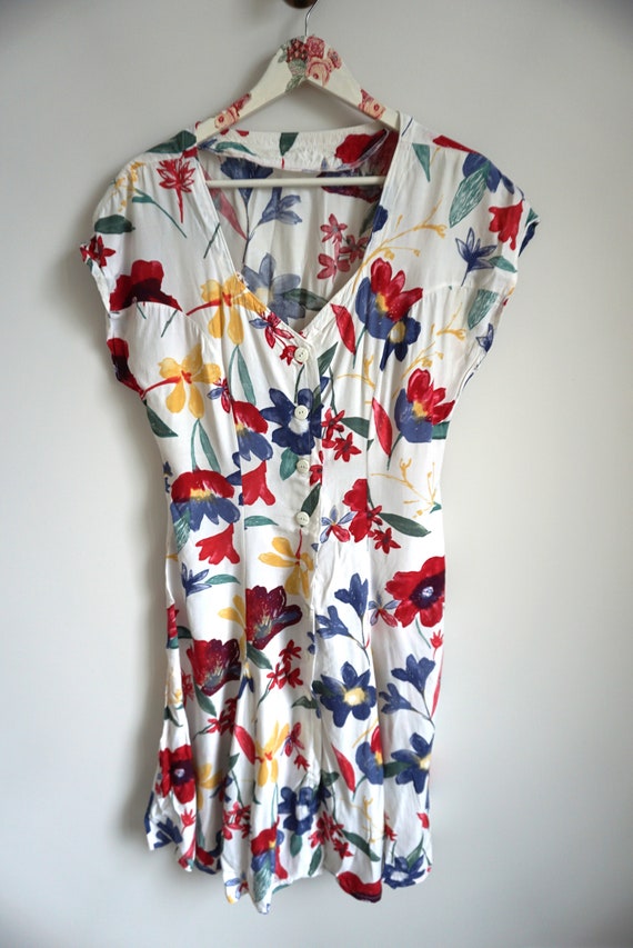 Vintage Summer Dress / Buttons down / Sundress / F