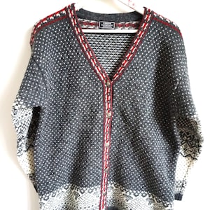 Vintage Norwegian Sweater / Norway wool / M / Nordic / Scandinavian / Pullover Cardigan / Winter Jumper Pullover / Warm Skiing Icelandic