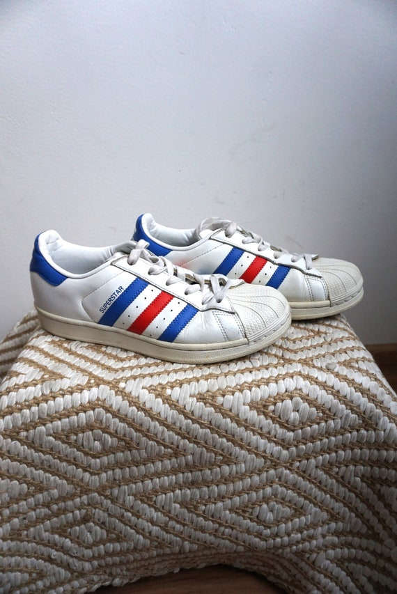 Vintage ADIDAS White Leather Sneakers / Boots / Shoes / Shoe / - Etsy