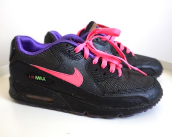 Vintage Nike Air Max Sneakers, Pink Accents (US 7.5 / UK 5.5)