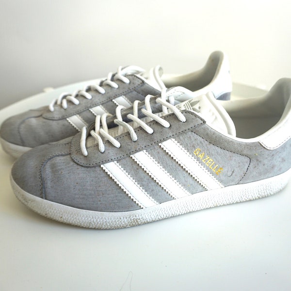 Vintage ADIDAS Zapatillas de cuero de ante / Gazelle / Botas / Zapatos / Zapato Reino Unido 6 / Eur 39 1/3 / EE.UU. 7.5 / Trefoil Originals Entrenadores Tie Joggers