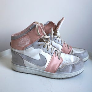 Vintage Nike Leder Air Jordan Boots / High Sneakers / Schuhe / Schuh UK 4.5 / Eur 38 / US 7 / Tie Basketball Trainer / Jogger / Jordans