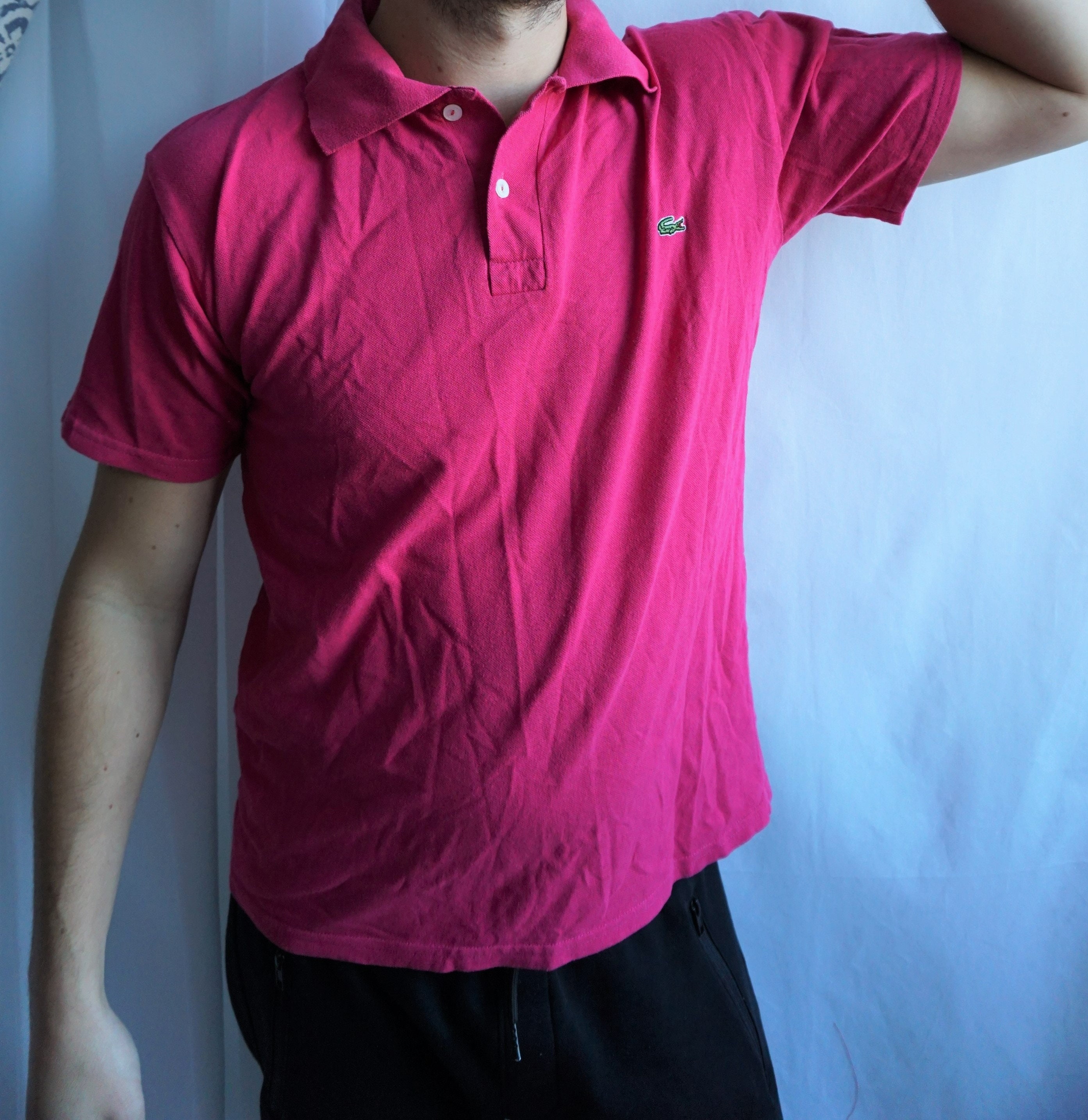 I tide puls Fremmed Vintage LACOSTE Polo Shirt / T-shirt / Pink Shirts / - Etsy