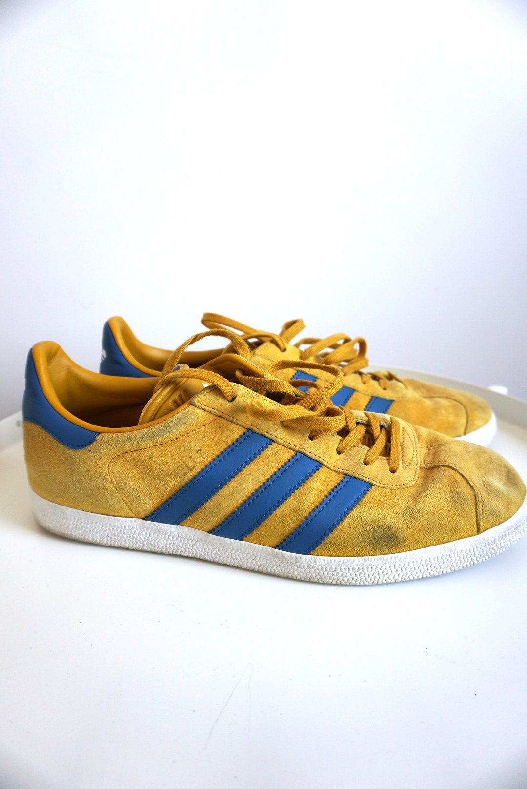 Vintage ADIDAS Gazelle Sneakers: Yellow Suede Trefoil Trainers (US 9 1/2) -  Etsy
