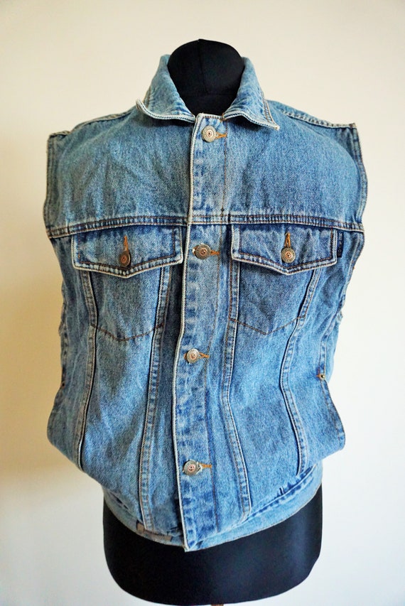 vintage jean vest