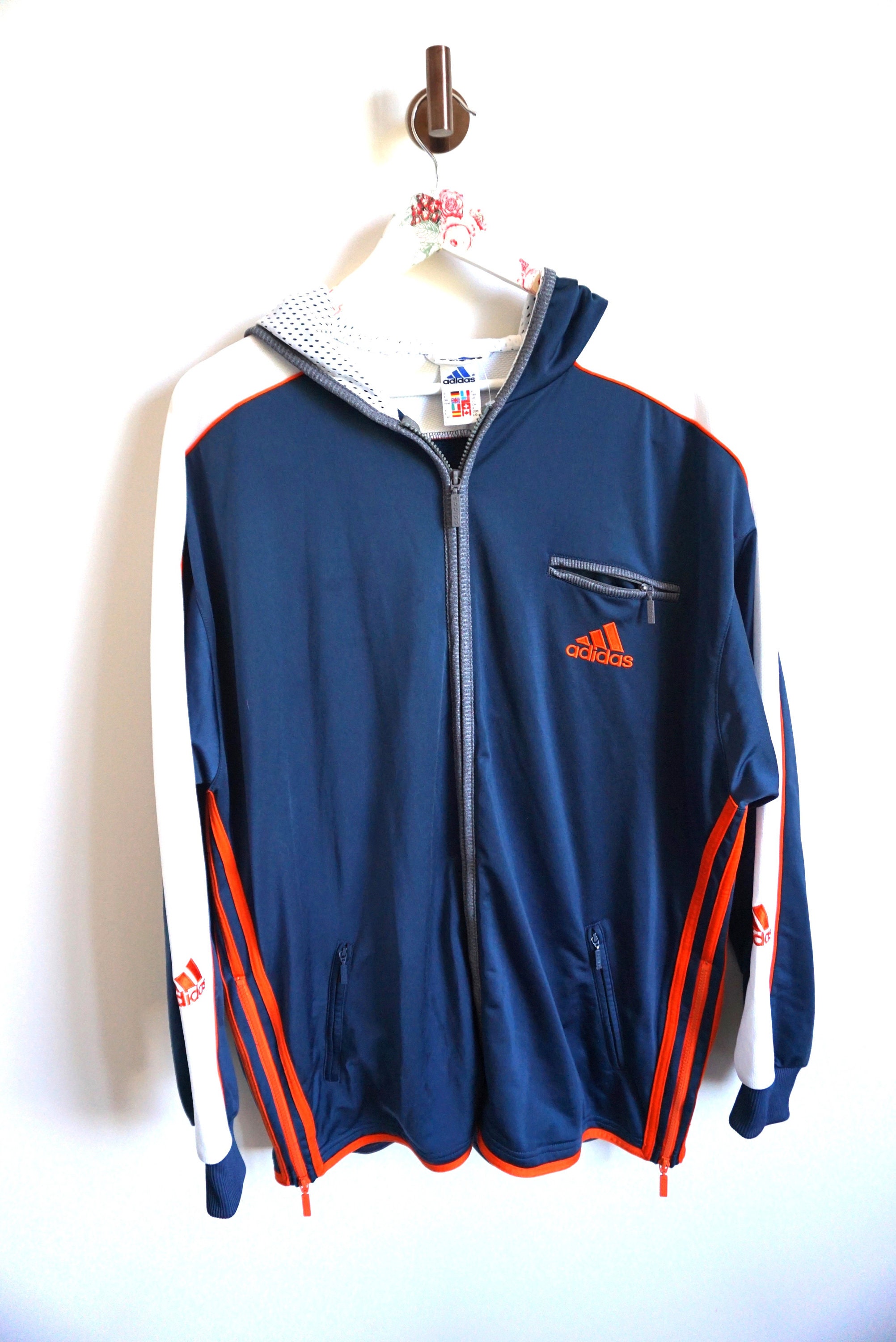 Adidas Originals ZX Jacket Mens 2XL Black Waterproof Lightweight  Windbreaker Top