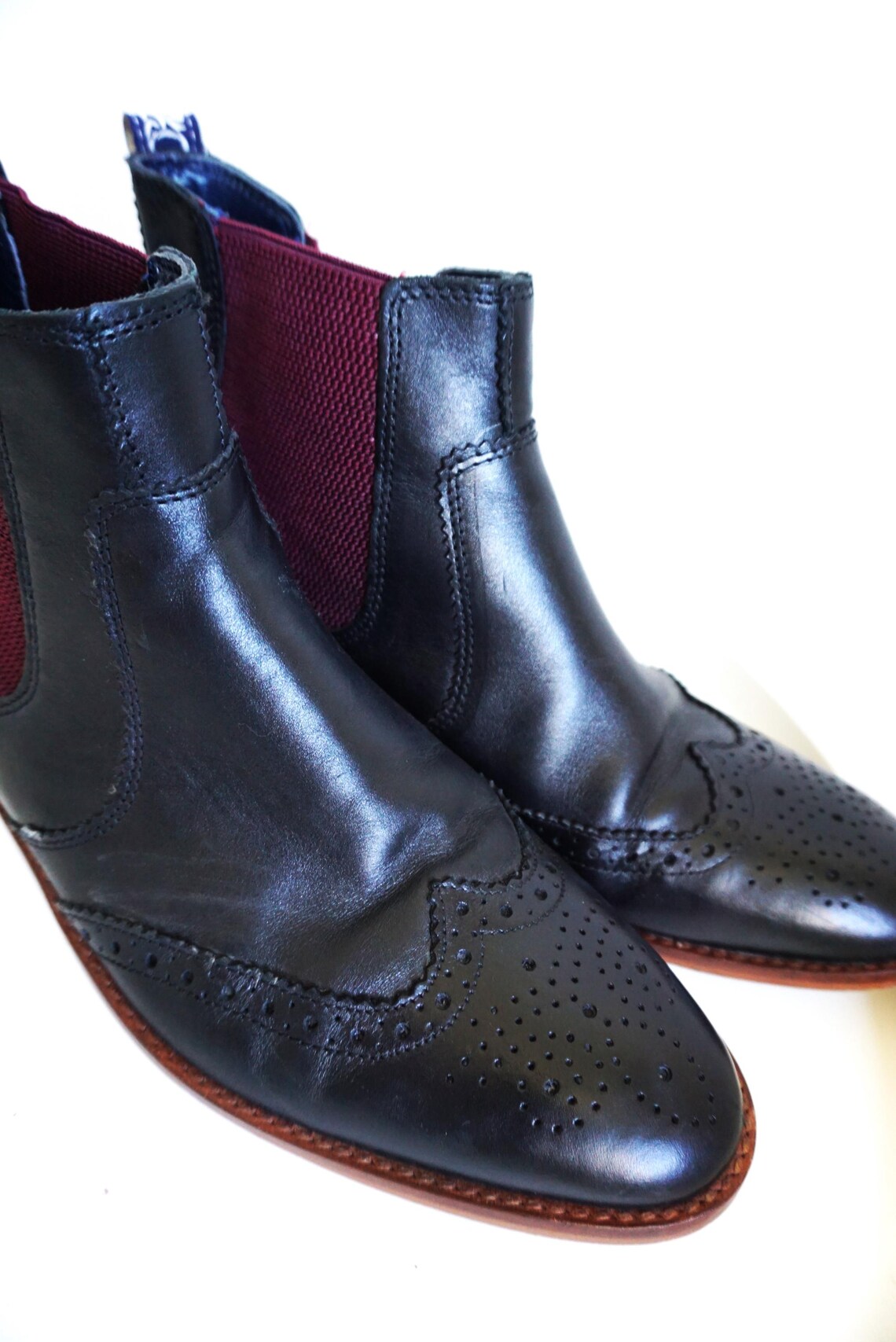 Vintage Black Leather Cowboy Boots: Western Style, EUR 43 / US 9, foto 4 di 5