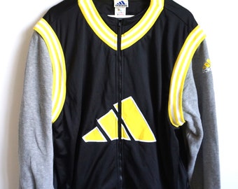 Veste vintage FILA Hommes Femmes S Survetement Sweat shirt de survetement Vetements de sport Vetements de sport Coupe vent Pull Jaune noir Etsy France