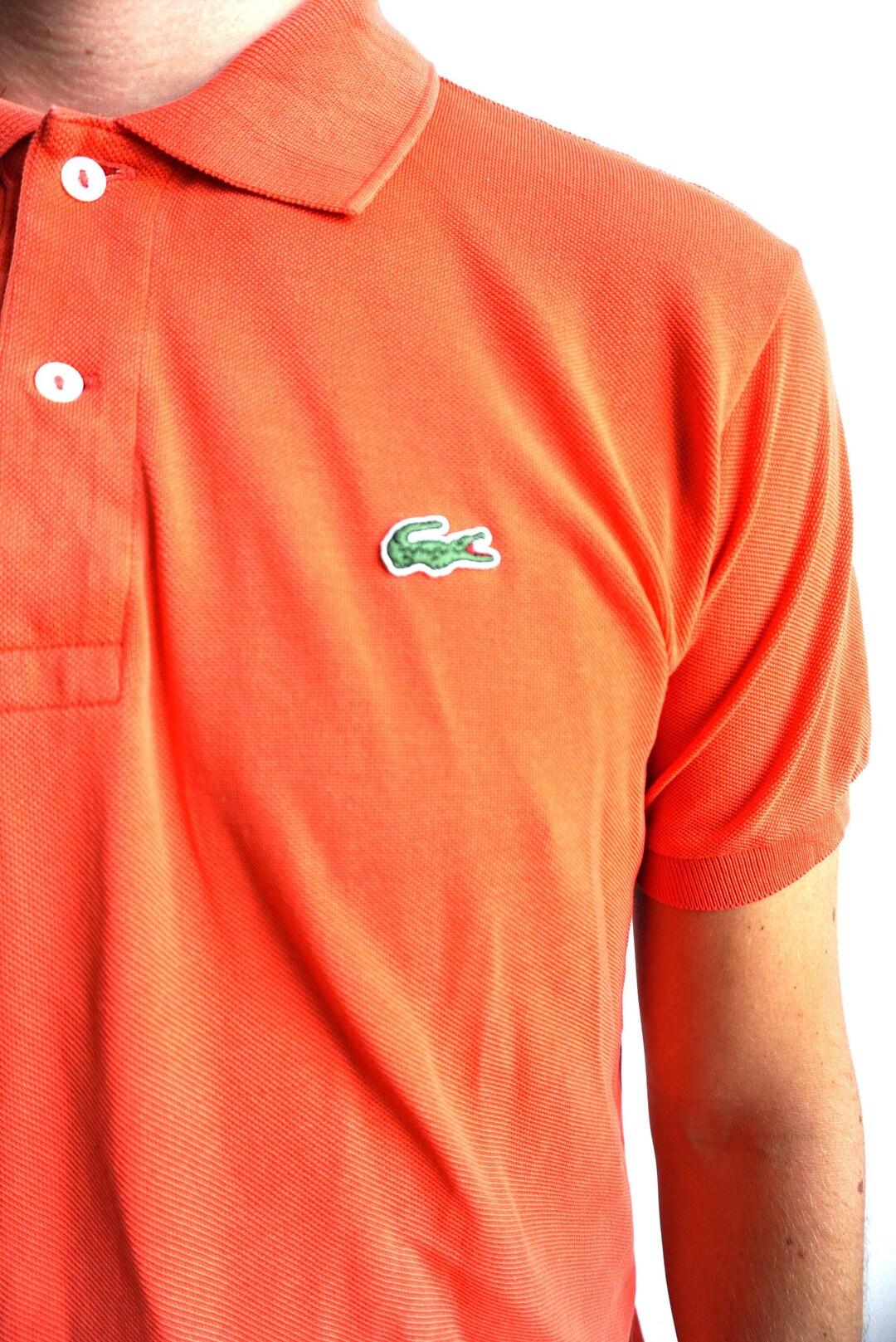 Vintage LACOSTE Polo Shirt / T-shirt / Orange Red Shirts / - Etsy