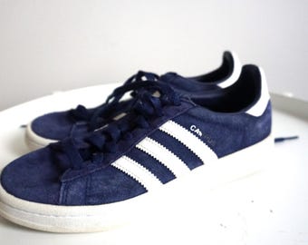 Vintage ADIDAS Campus Sneakers: Blue Suede Leather Trefoil Trainers - UK 4  / US 4.5 - Etsy